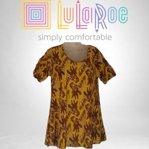 Lularoe Yellow Giraffe Top